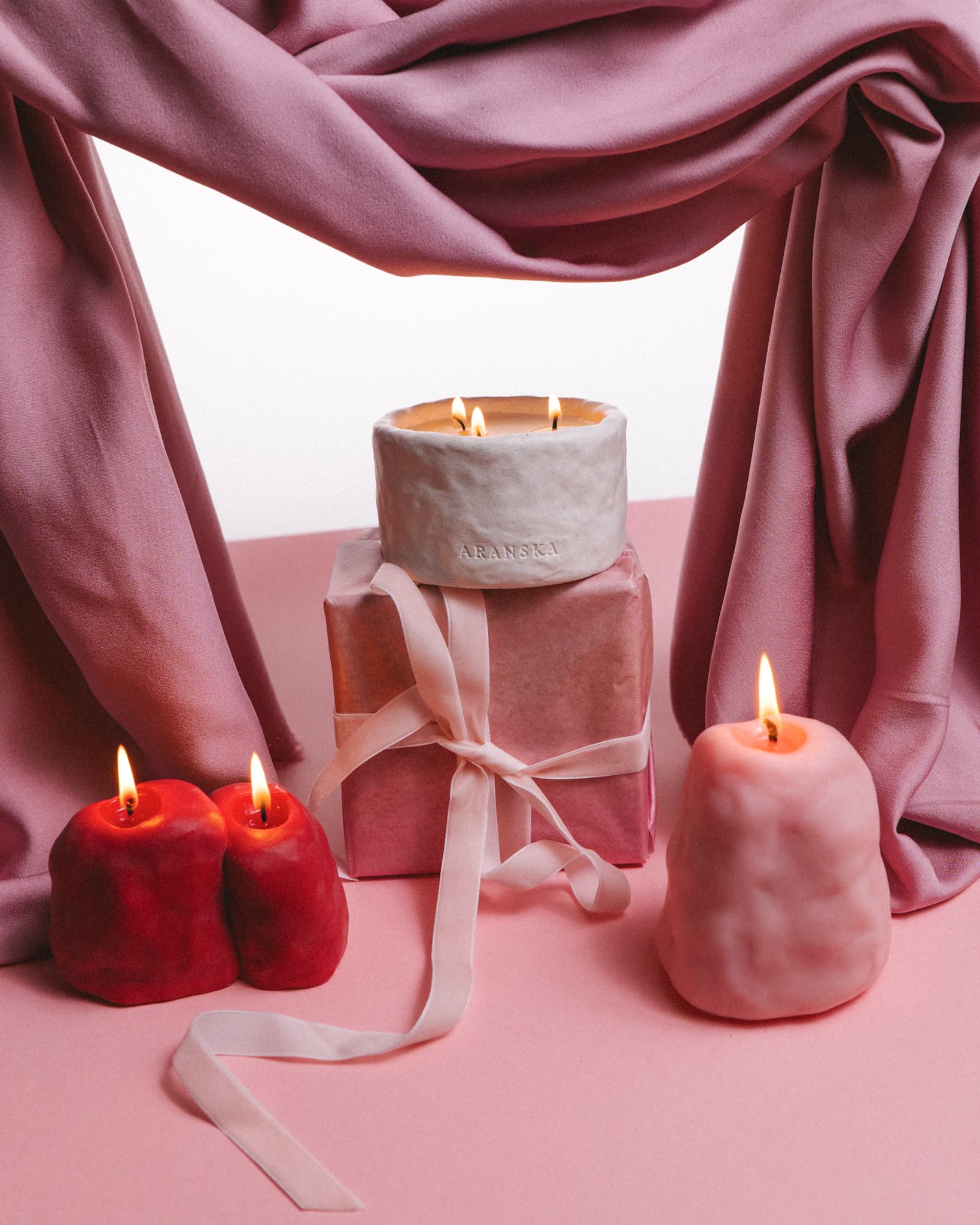 Ozdobna świeca “DUO” zapachowa - Cashmere