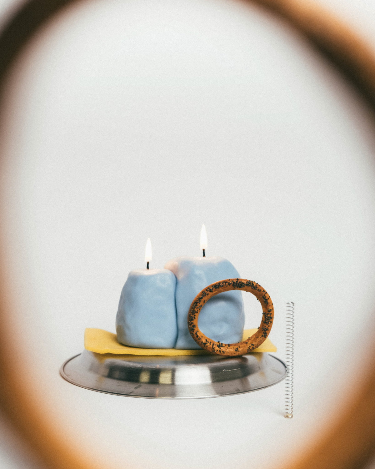 Bougie DUO – bleu sans parfum