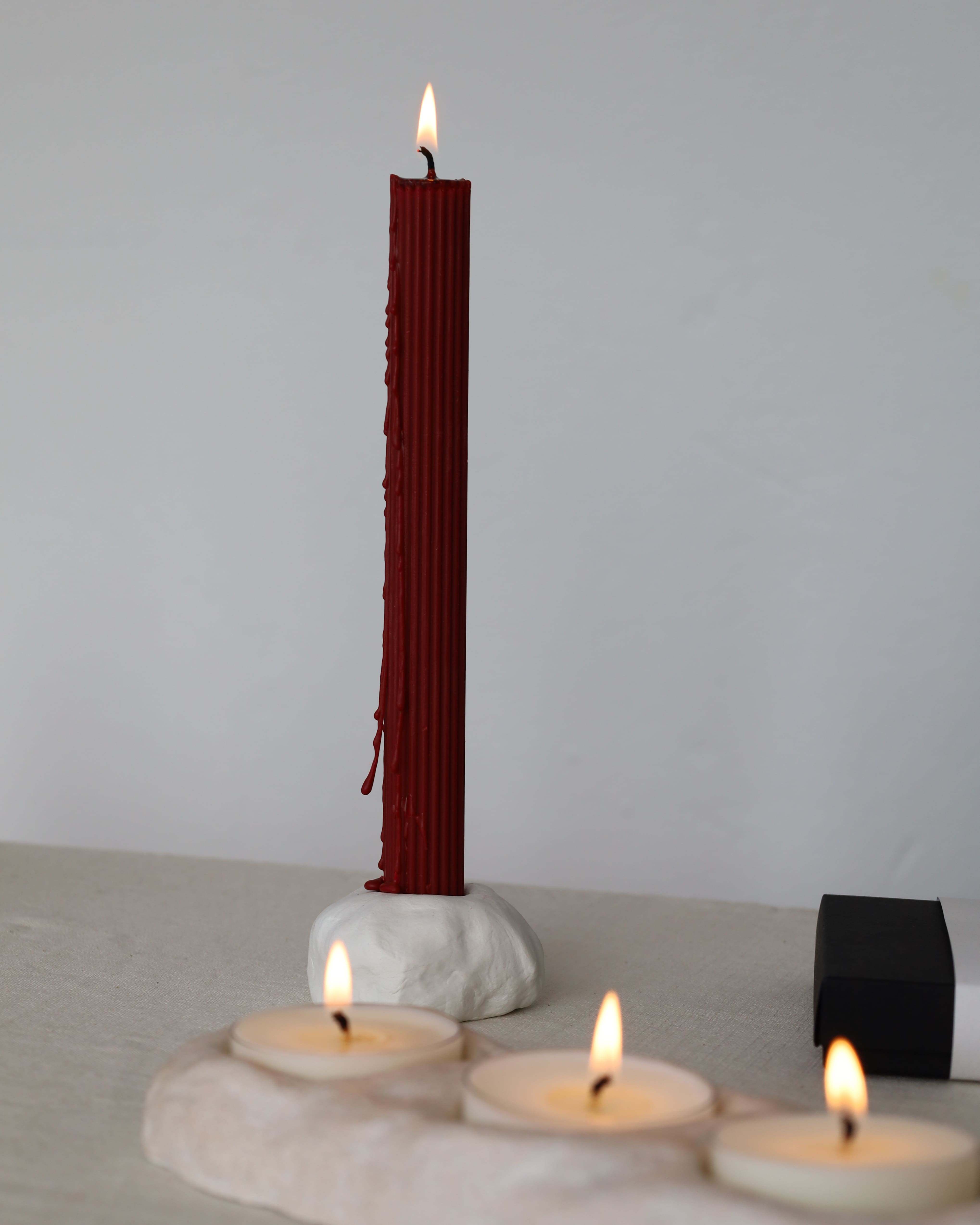 Świece wolnostojące Dark Red (2 szt.)