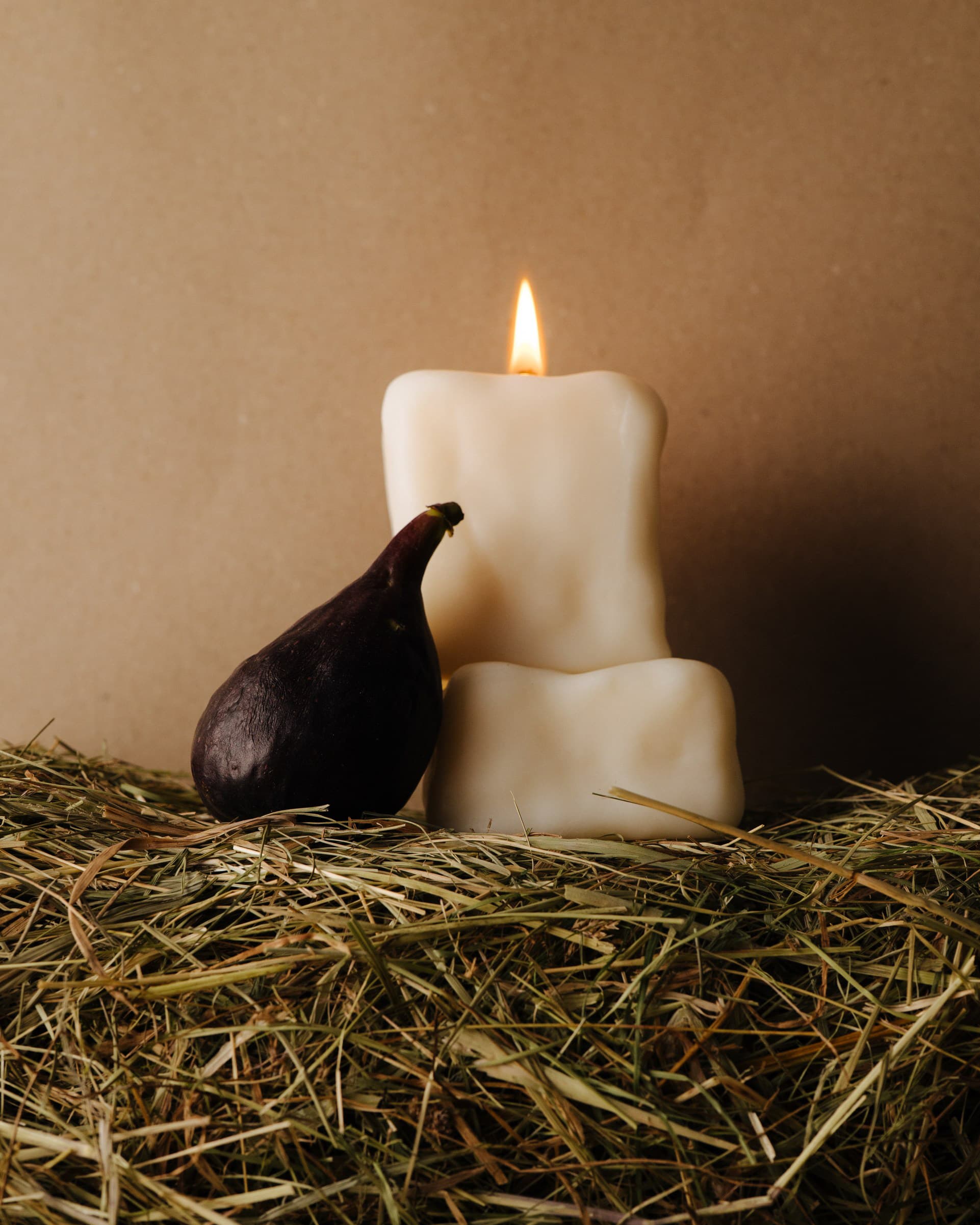 Bougie décorative "Balance" - Ambre & Tabac