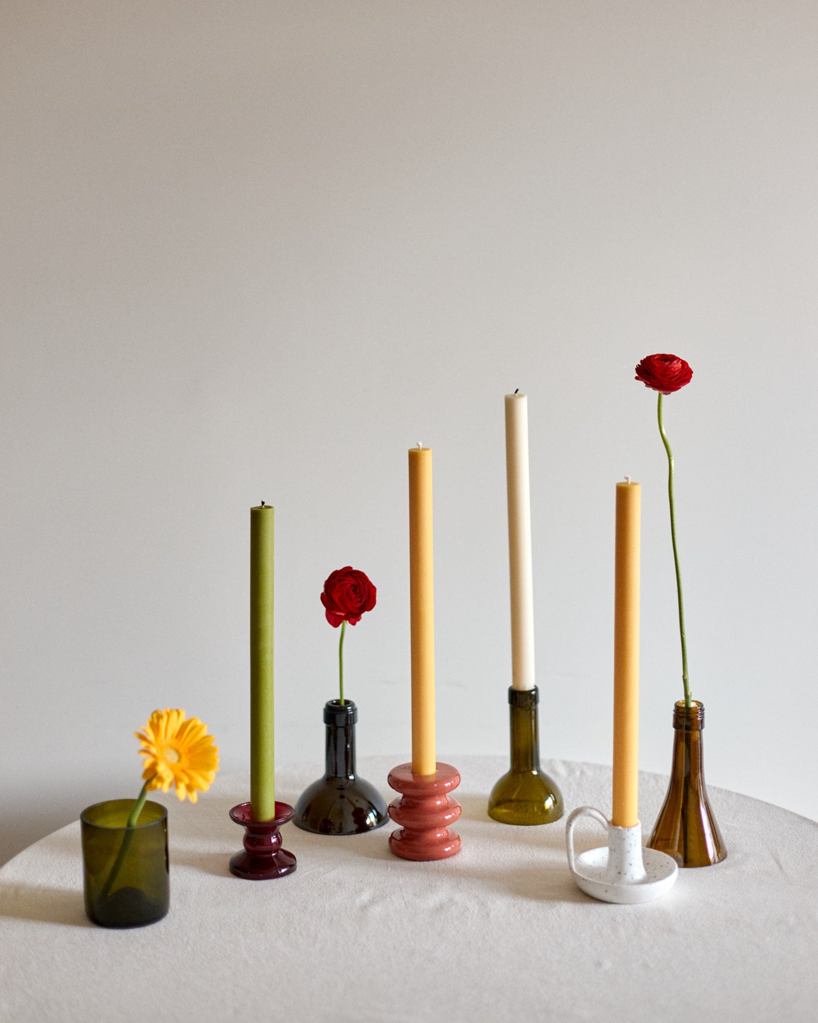 Freestanding smooth candles (2 pcs.)