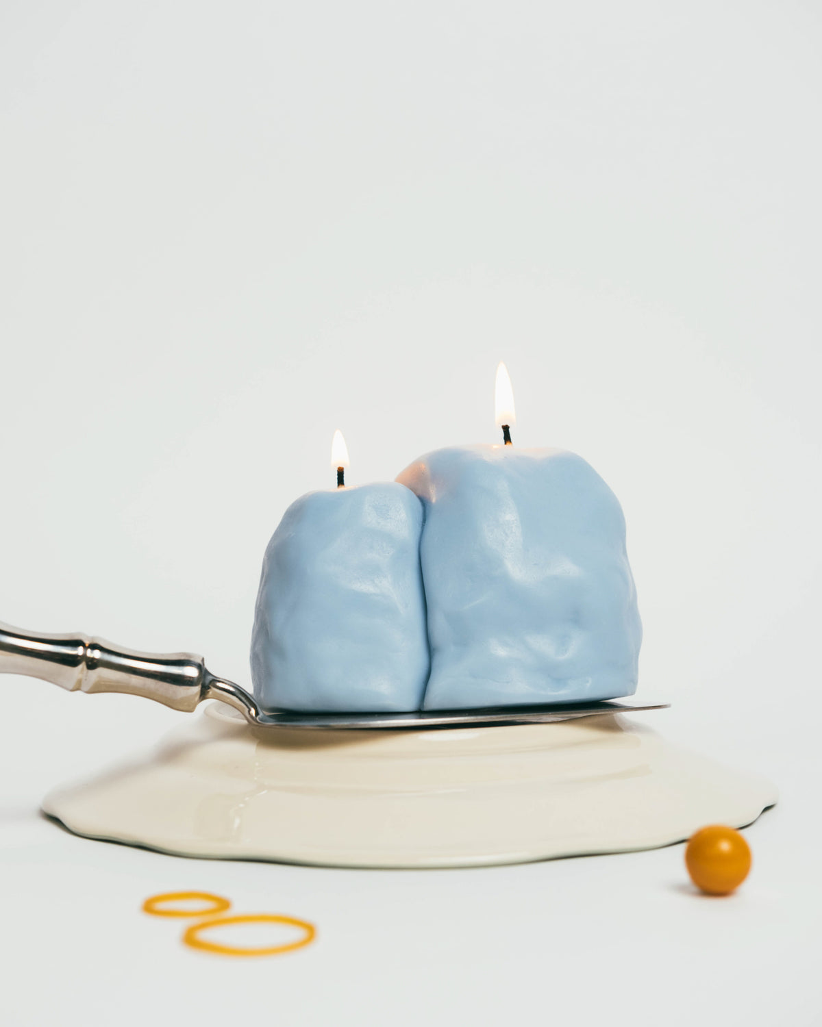 Bougie DUO – bleu sans parfum